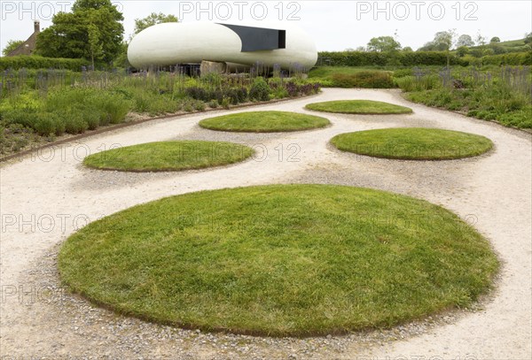 Hauser and Wirth art gallery, restaurant and garden, Durslade Farm, Bruton, Somerset, England, UK