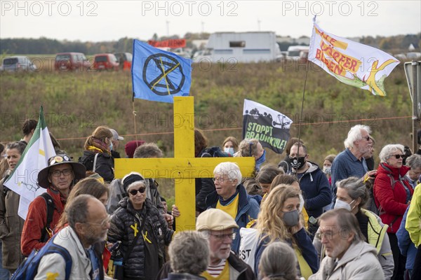 Protest action against the demolition of the village of Lützerath in the Rhenish lignite mining
