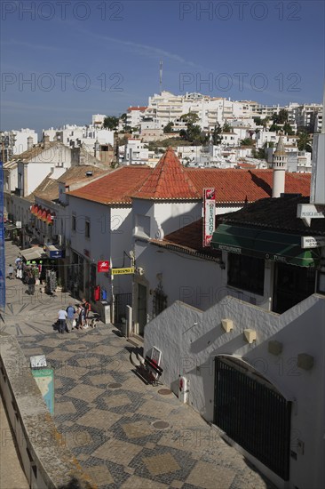 Pedestrian zone in Albufeira, Algarve, Portugal, Europe