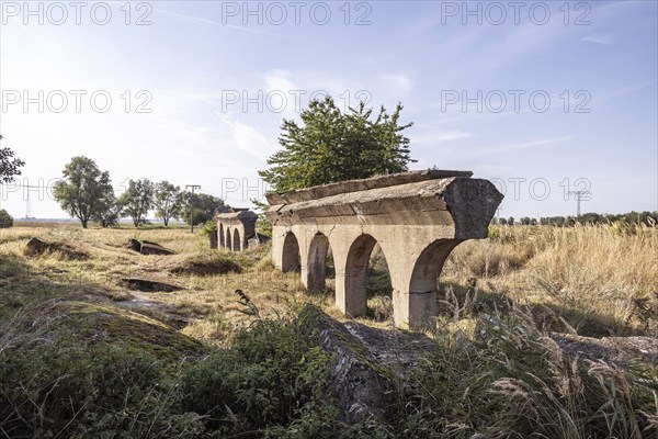 Blasted bunkers in the Peene meadows near the Historical-Technical Museum. National Socialists
