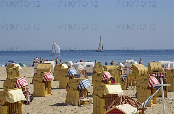 Europe, Germany, Schleswig Holstein, Baltic Sea, Lübeck-Travemünde, beach, beach chairs, Europe