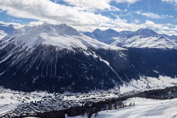 Davos from above, photographed from the Parsenn ski area