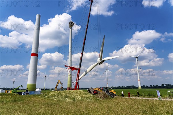 Repowering of a wind farm near Issum, 9 older wind turbines from the manufacturer Enercon (model