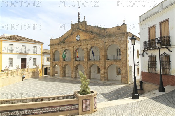 Historic town hall Ayuntamiento building, Cortes de la Frontera, near Ronda, Malaga province,