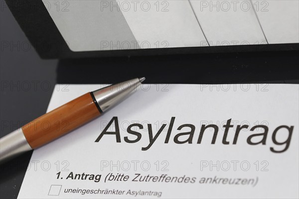 Symbolic image: Asylum application form in Germany