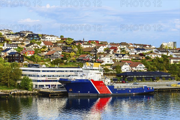 Rescue Zone UT 722 Ships over FjordSailing, Stavanger, Boknafjorden, Norway, Europe