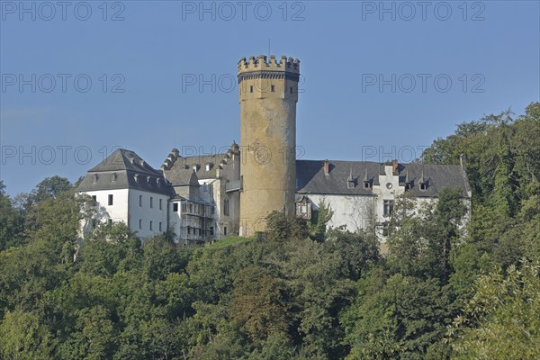 Castle built 12th century, Dehrn, Lahntal, Runkel, Westerwald, Taunus, Hesse, Germany, Europe