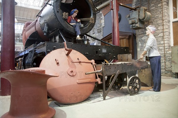 Mannequins of female workers at Steam museum of the Great Western Railway, Swindon, England, UK