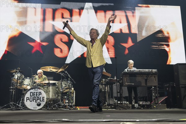 Ian Gillan, singer of Deep Purple live on 1 More Time Tour at the Max-Schmeling-Halle in Berlin on