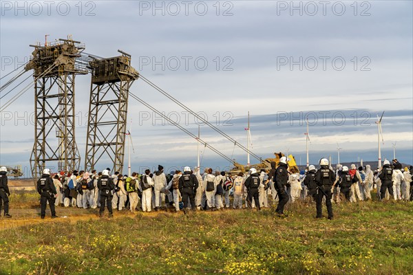 Protest action against the demolition of the village of Lützerath in the Rhenish lignite mining