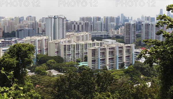 A modern buildings surrounded by jungle, Singapore, Asia