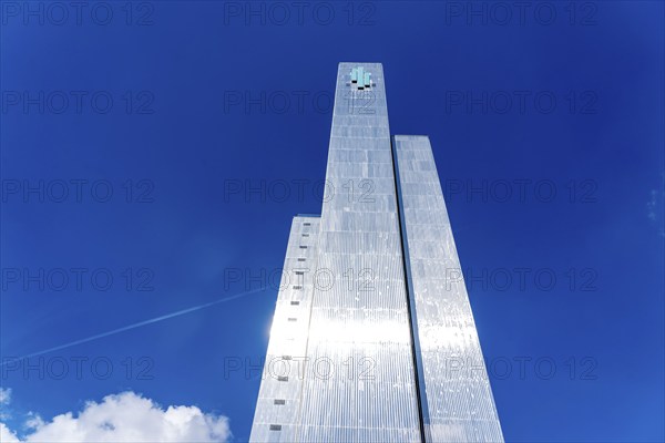The Dreischeibenhaus, 94 metre high office and administration building, high-rise in Düsseldorf,