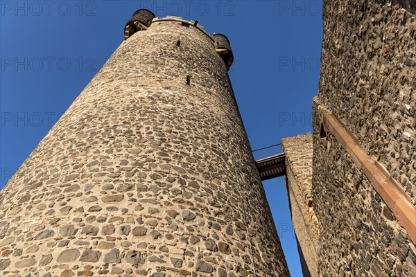 Adolfsturm keep, medieval tower of the Friedberg castle, Butterfassturm, Friedberg, Wetteraukreis,