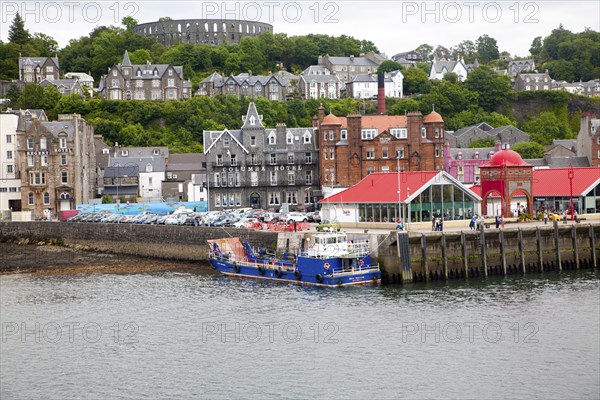 Waterfront quayside at North Pier, Oban, Argyll and Bute, Scotland, UK