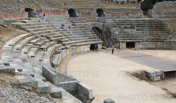 Gladiatorial arena of Circa Romano hippodrome, Merida, Extremadura, Spain, Europe