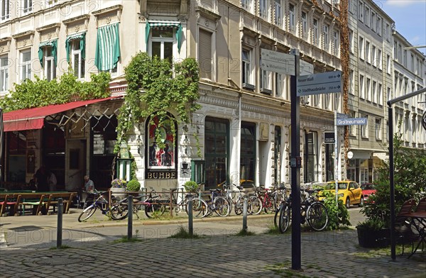 Europe, Germany, Hamburg, City, Neustadt, Großneumarkt, trendy meeting place, restaurants and pubs,