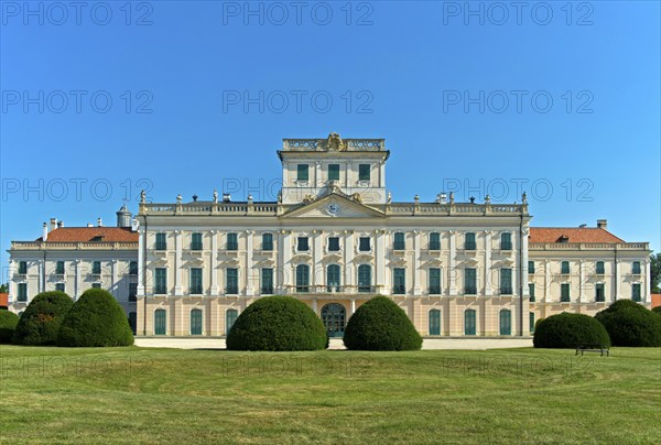 Eszterhazy Palace, also known as Eszterháza Palace or Fertöd Palace, palace view from the French