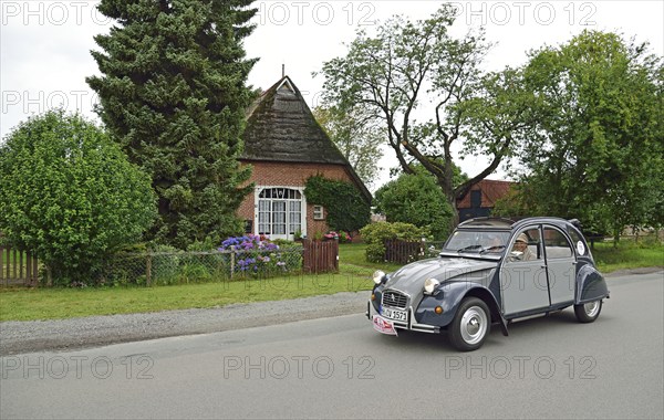 Europe, Germany, Lower Saxony, Niederelbe Classics, Oldtimer Tour, Citrön 2 CV, Ente, Year 1987,