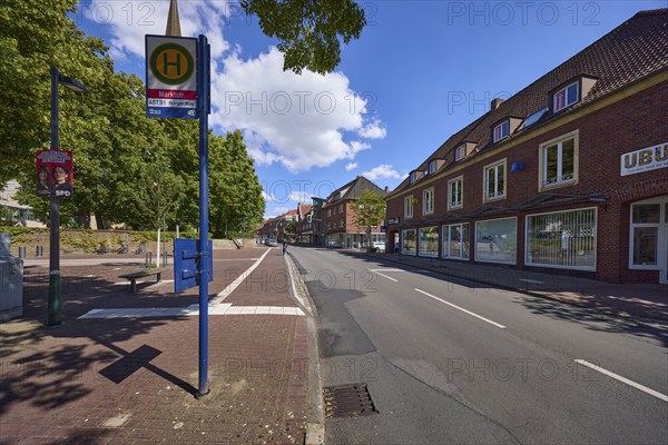 Bus stop Marktstr. on Borkener Strasse in Dülmen, Münsterland, Coesfeld district, North