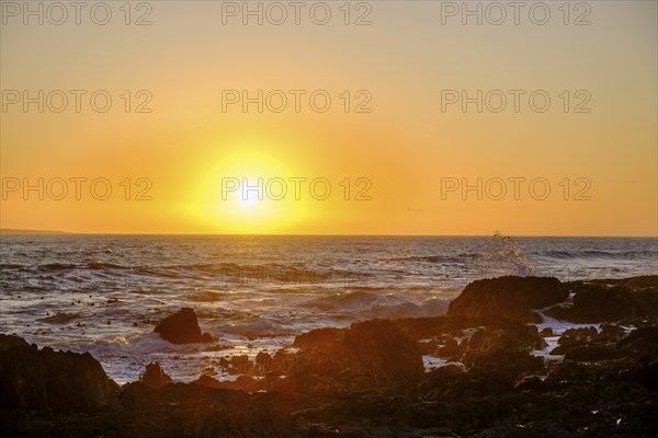 Sunset at Bloubergstrand near Cape Town, Cape Town, Western Cape, South Africa, Africa