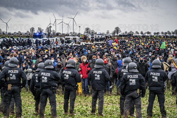Violent clashes between thousands of demonstrators and the police, after a demonstration against