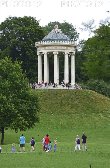 Europe, Germany, Bavaria, Munich, English Garden, City Park between Lehel and Schwabing, View to