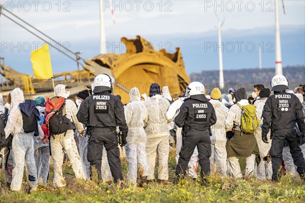 Protest action against the demolition of the village of Lützerath in the Rhenish lignite mining