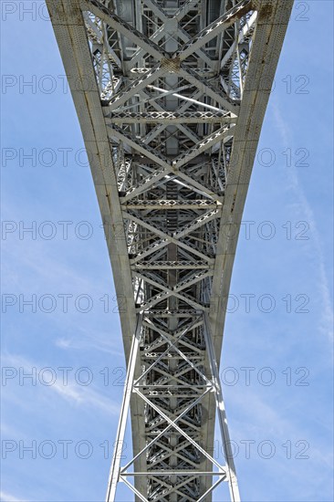 Dom Luís I Bridge as seen from beneath, Porto, Portugal, Europe