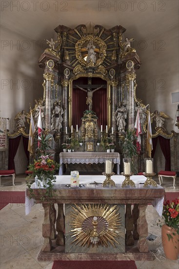 Altar of St. James the Elder, built 1757-1792, Viereth-Trunstadt, Lower Franconia, Bavaria,