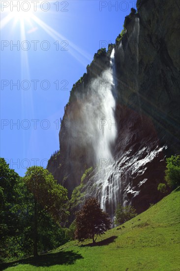 Staubbach Falls, Bernese Oberland, Switzerland, Europe