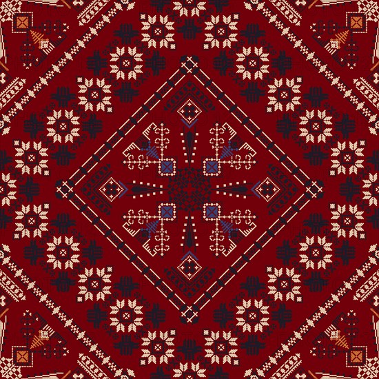 Traditional Latvian embroidery seamless pattern, vector illustration