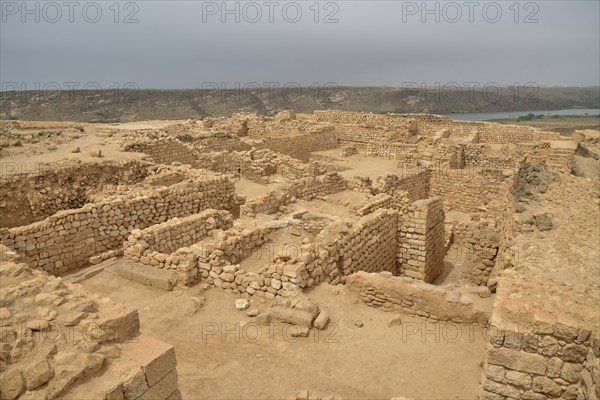 Excavation field of Sumhuram, near Taqah, Dhofar Region, Orient, Oman, Asia