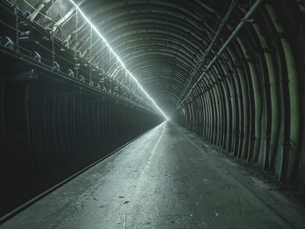 Tunnel section in construction lot H41 in the Sill Gorge, Brenner Base Tunnel, Tyrol, Austria,