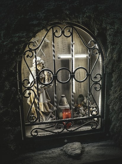 Niche for St Barbara, patron saint of miners, in construction lot H53, Brenner Base Tunnel, Wolf,