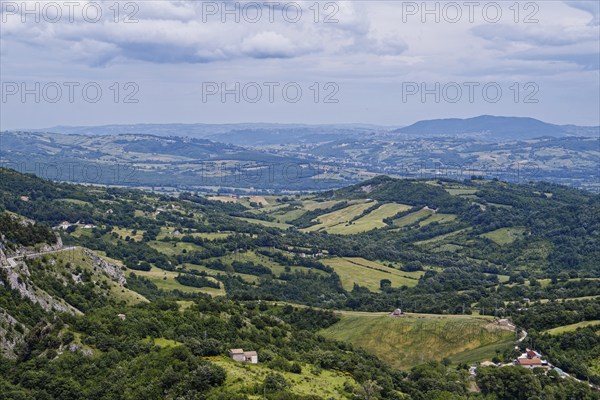 Landscape near Roccamandolfii in the Isernia region. Molise, Italy, Southern Europe, Europe