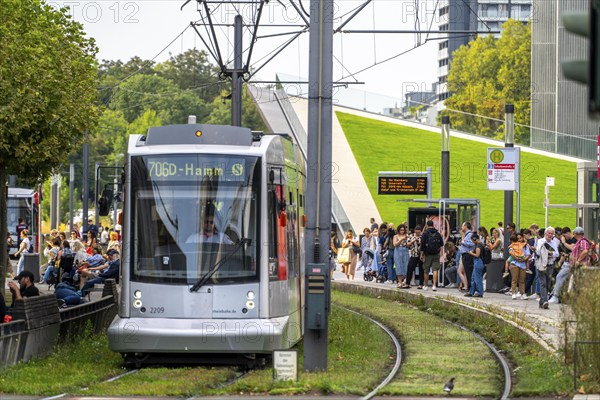 Local transport, Rheinbahn trams, Schadowstraße stop, North Rhine-Westphalia, Germany, Europe