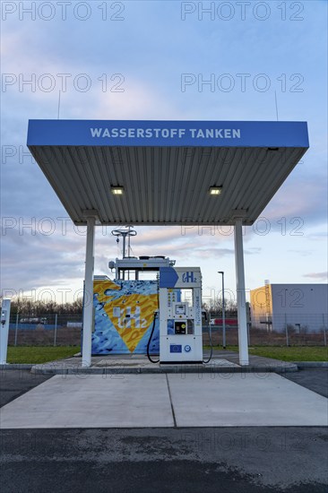 Hydrogen filling station, at the Hertern hydrogen competence centre, h2Herten, on the site of the