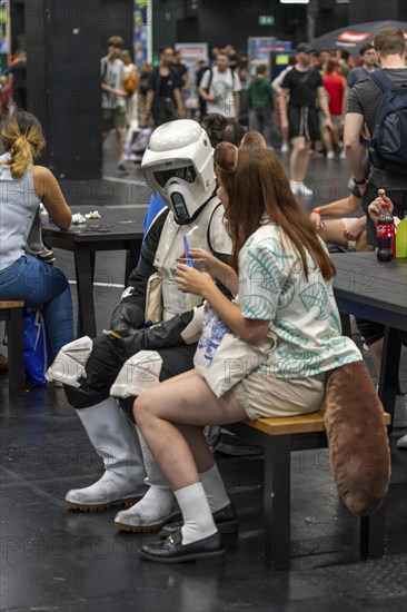 Gamescom, world's largest trade fair for video and computer games, game character actor, Super