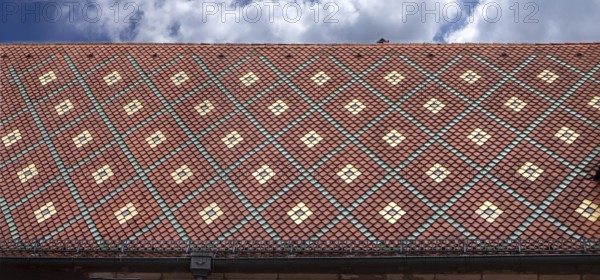 Decorated roof of the former council drinking parlour, so-called Gustav-Adolf-Haus, built in 1550,