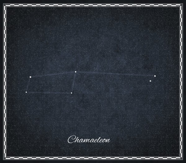 Chamaeleon star constellation, Night sky, Cluster of stars, Deep space, chamaeleontis