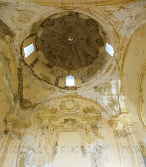 Ruins of the Church of Saint Francis of Assisi and Amantea Castle, Amantea, Tyrrhenian Sea,