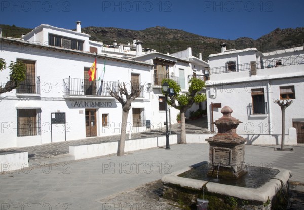 Houses in the village of Bubion, High Alpujarras, Sierra Nevada, Granada province, Spain, Europe