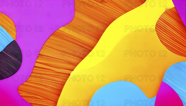 Vibrant patchwork of abstract shapes with pencil texture details, perfect for a variety of creative