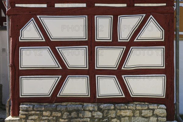 Detail, wall, Schlössle Oberlenningen, Lenningen Castle, former aristocratic residence of the