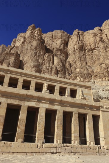 Part of the temple complex, mortuary temple of the first female pharaoh Hatshepsut, Hatshepsut
