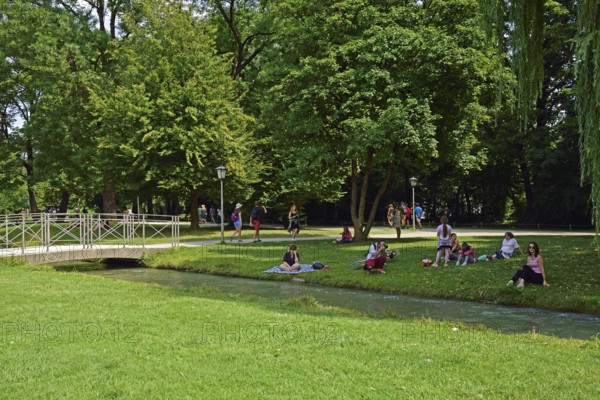 Europe, Germany, Bavaria, Munich, English Garden, City Park between Lehel and Schwabing, Hamburg,