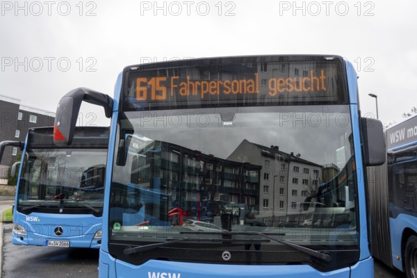 WSW bus advertising board, for new bus drivers, bus car park, during break times, above the central