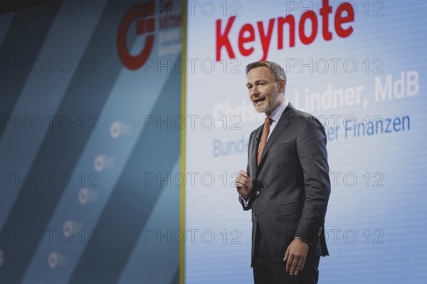 Christian Lindner (FDP), Federal Minister of Finance, photographed at the BVMW Mittelstandstag in