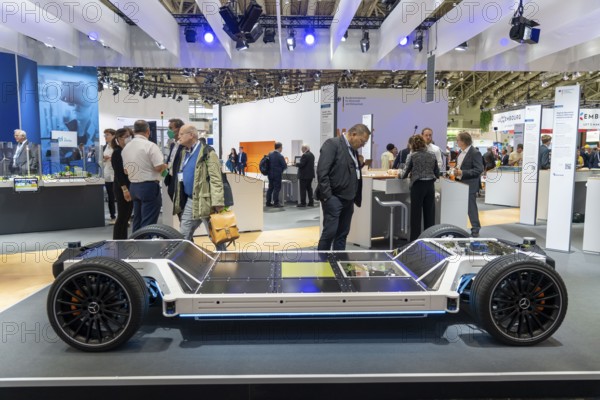 First day at the Hannover Messe 2022, industrial trade fair, after a 2-year corona break, stand of