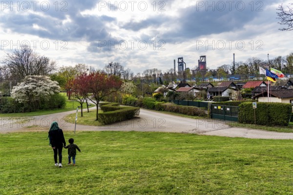 Allotment gardens along the A42 motorway, Emschertal allotment garden association,